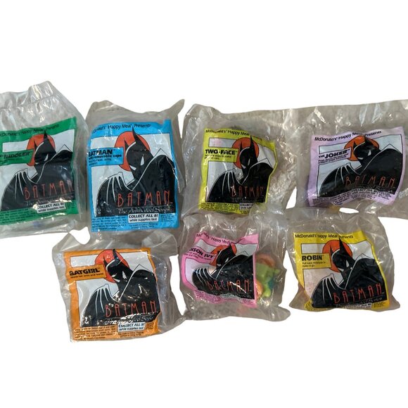 RARE 1993 Batman The Animated Series McDonald's Happy Meal Toys Lot 8 Pieces - Picture 2 of 9